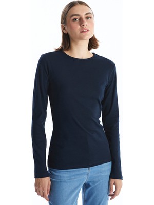 Lc Waikiki Yeni Sezon Bisiklet Yaka Düz Uzun Kollu Kadın Body