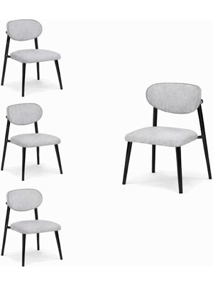 Avenza Living Polo 4’lü Metal Ayaklı Modern Mutfak Sandalyesi – Konforlu Oturum