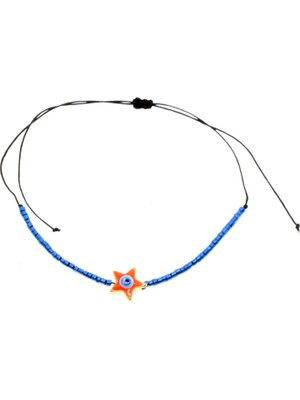 TRY Altın Renk Yıldız Turuncu Mineli Model Miyuki Bileklik - 2952