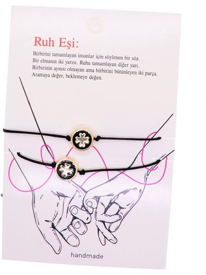TRY Altın Renk Ruh Eşi  Arkadaş Şans Bilekliği - 2693