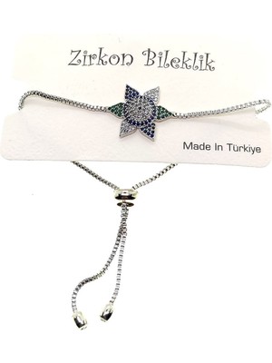 TRY Gümüş Renk Güneş Asansör Zirkon Bileklik - 2731