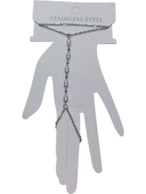 TRY Gümüş Renk Silindir Inci Çelik Şahmeran - 3556