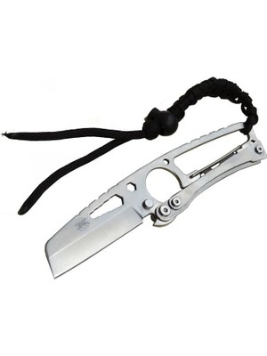 Pazarcan Gear Hit Cutter TX01 Kamp Bıçağı Metal 19 cm - Ipli Sap, Kılıflı