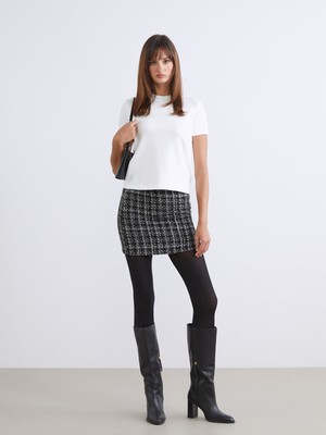 Lc Waikiki Yeni Sezon Beli Fermuarlı Ekose A Kesim Mini Tüvit Etek