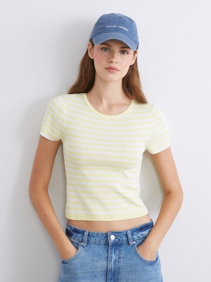 Lc Waikiki Yeni Sezon Bisiklet Yaka Çizgili Kadın Triko Kazak