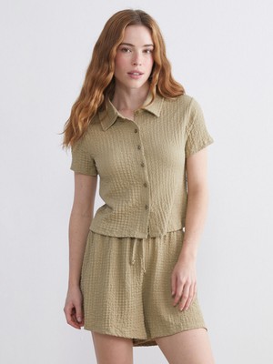 Lc Waikiki Yeni Sezon Dokulu Kadın Gömlek