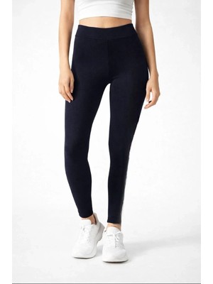 Silerra Kadın Likralı Düz Tayt - Siyah