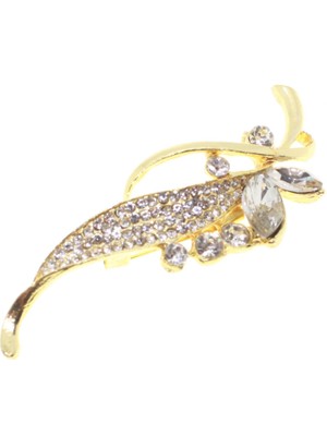 TRY Altın Renk Mekik  Model Broş - 1736