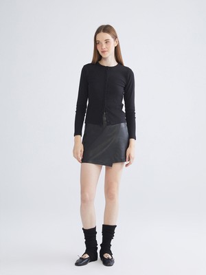 Lc Waikiki Yeni Sezon Dar Fit Kadın Deri Görünümlü Şort Etek