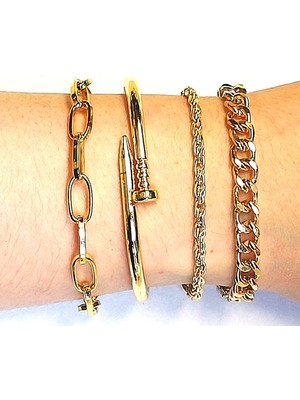 TRY Kombin Bileklik Altın Kaplama