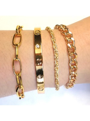 TRY Kombin Bileklik Altın Kaplama