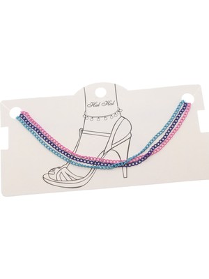 TRY Renkli  Üç Zincirli Sf Halhal  - 1817