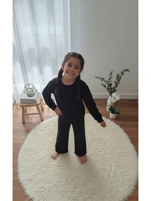 Gülbir Tekstil Kız Çocuk Ikili Parıltı Takım Siyah