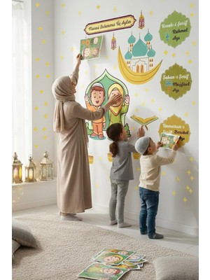 Kt Grup Üç Aylar Recep Şaban Ramazan Mat Görünümlü Sticker Seti