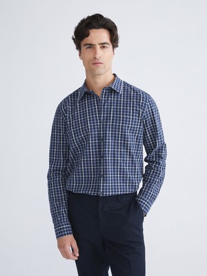 Lc Waikiki Yeni Sezon Regular Fit Uzun Kollu Ekose Poplin Erkek Gömlek