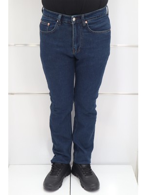 Denim Cartel Fistan Store Erkek Koyu Mavi Yüksek Bel Rahat Kesim Boru Paça Jean Pantolon