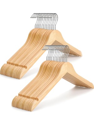 808 Studio Doğal Ahşap Askı 30 Adet – Elbise & Gömlek Askısı