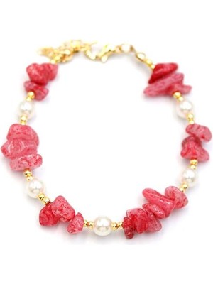 Royaleks Boncuk Bileklik - Koyu Pembe