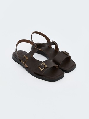 Lc Waikiki Yeni Sezon Deri Görünümlü Kadın Sandalet