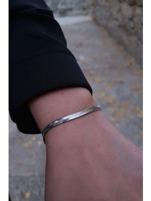 TRY Alaşım Italyan Zincir Bileklik Gümüş