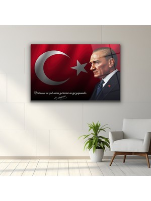 Dekorica Atatürk Cam Tablo