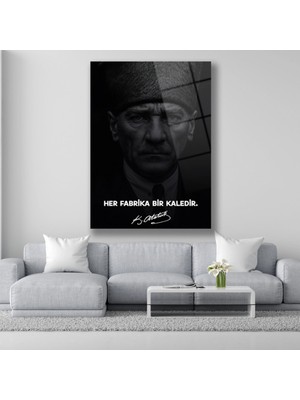 Dekorica Atatürk Cam Tablo