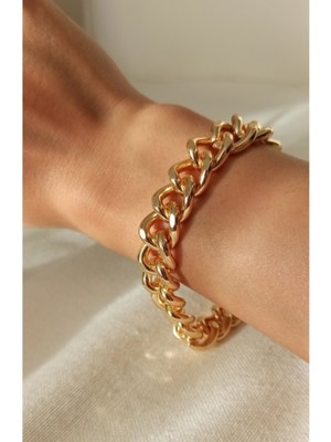 TRY Kalın Zincirli Cadena  Bileklik