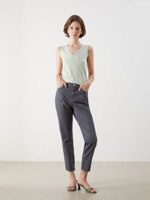 Lc Waikiki Yeni Sezon V Yaka Kadın Triko Atlet