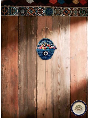 Hesperides Souvenirs Dekoratif Seramik Sepet Figürlü Nazar Boncuklu Duvar Aksesuarı