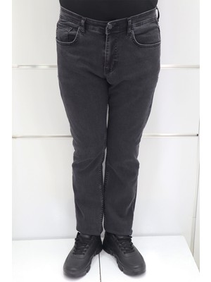 Denim Cartel Fistan Store Erkek Çizgili Yüksek Bel Rahat Kesim Boru Paça Jean Pantolon