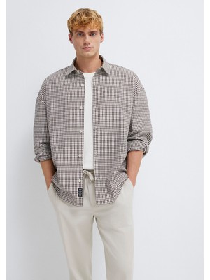 Mavi Kahverengi Ekose Gömlek 0211870-91413