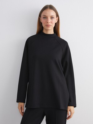 Lc Waikiki Yeni Sezon Dik Yaka Oversize Kadın Sweatshirt Tunik