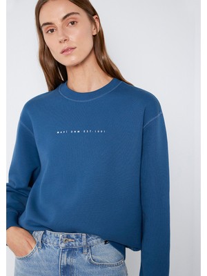 Mavi Mavi Denim Baskılı Mavi Sweatshirt 1S10525-70760