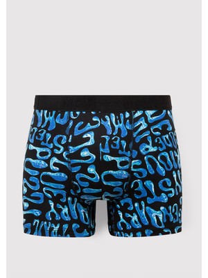 Mavi Baskılı Mavi Boxer 0912240-24367