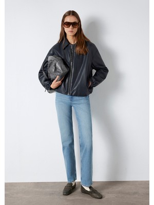 Mavi Lacivert Suni Deri Ceket 1110614-90372