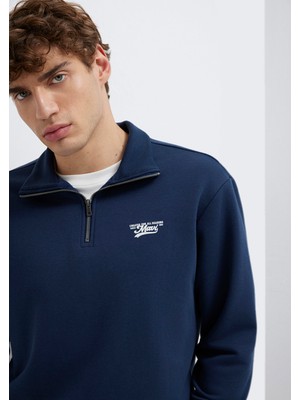Mavi Yarı Fermuarlı Lacivert Sweatshirt 0S10465-70497