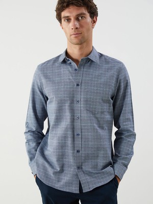 Lc Waikiki Yeni Sezon Regular Fit Uzun Kollu Ekose Gabardin Erkek Gömlek
