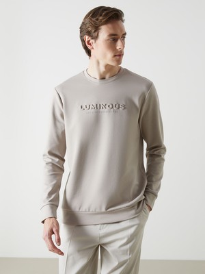 Lc Waikiki Yeni Sezon Bisiklet Yaka Uzun Kollu Baskılı Erkek Sweatshirt
