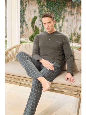 Pijamoni Men Homewear Pamuklu Erkek Pijama Takımı