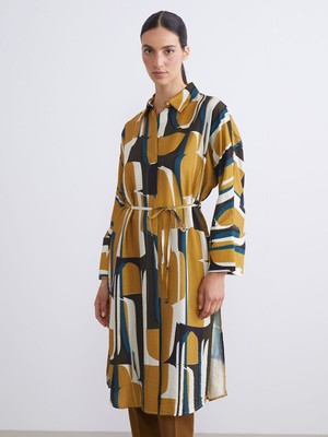 Lc Waikiki Yeni Sezon Desenli Oversize Kadın Gömlek Tunik
