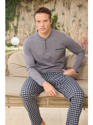 Pijamoni Men Homewear Pamuklu Erkek Pijama Takımı