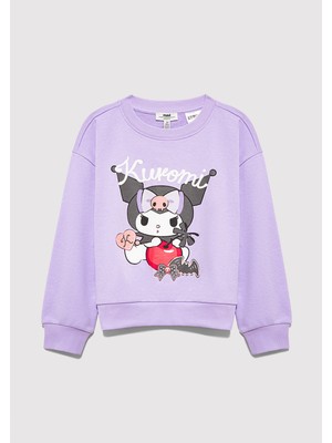 Mavi Kuromi Baskılı Mor Sweatshirt 7S10183-70519