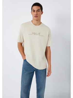 Mavi Mavi Baskılı Bej Tişört 0613128-70144