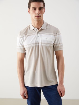 Lc Waikiki Yeni Sezon Polo Yaka Çizgili Pike Cepli Erkek Tişört