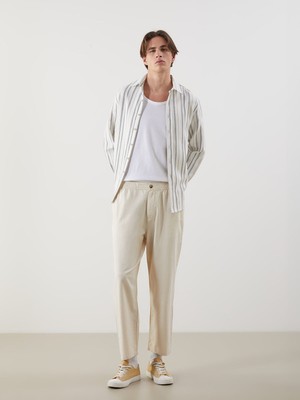 Lc Waikiki Yeni Sezon Rahat Kalıp Keten Görünümlü Erkek Pantolon