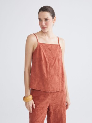 Lc Waikiki Yeni Sezon Kare Yaka Nakışlı Askılı Fiyonklu Bluz