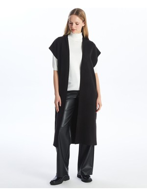 Lc Waikiki Yeni Sezon Şal Yaka Düz Kısa Kollu Oversize Kadın Triko Hırka