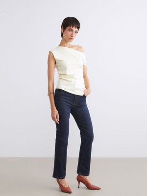 Lc Waikiki Yeni Sezon Crop Flare Kadın Jean Pantolon