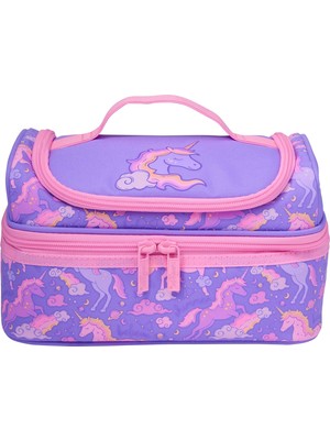 Smiggle Eclipse Çift Katlı Beslenme Çantası – Lila, Double Decker, Okul ve Günlük Kullanım