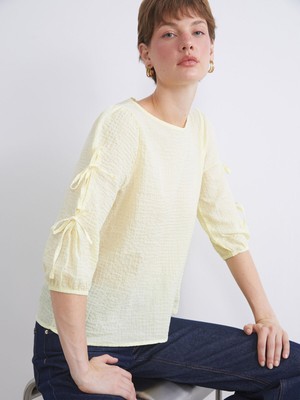 Lc Waikiki Yeni Sezon Bisiklet Yaka Dokulu Bluz